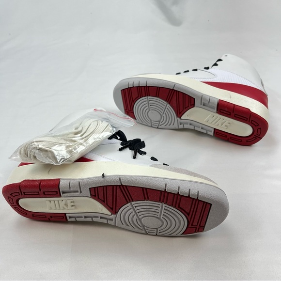 Air Jordan 2 Retro SE Nina Chanel Abney White Red Womens Size 5 - Picture 7 of 8